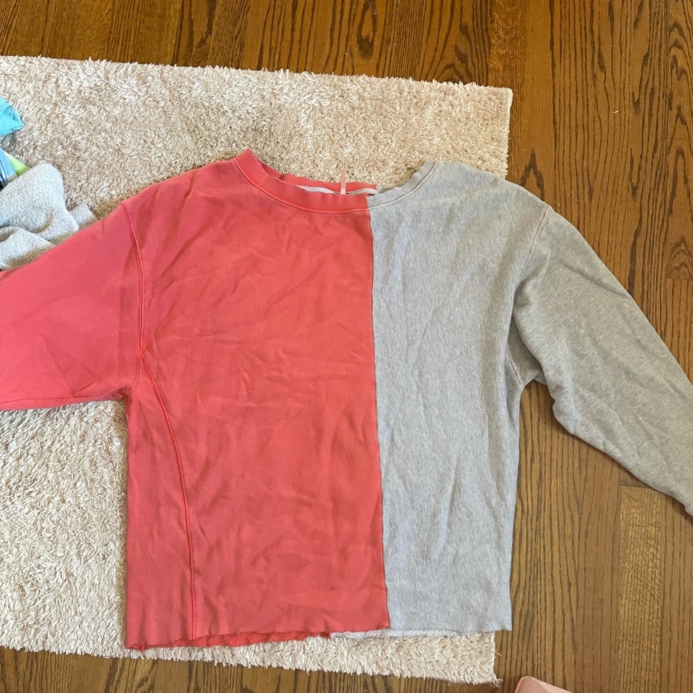 Free People Colorblock Sweatshirt
